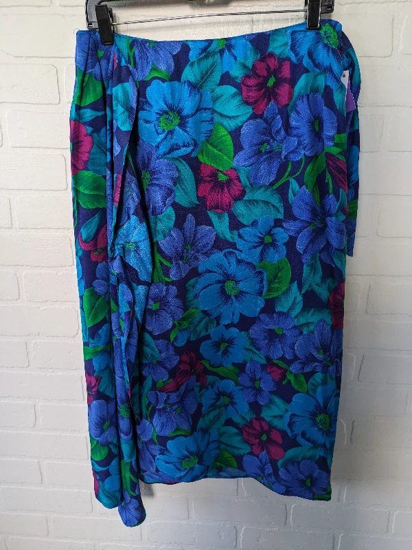 Blue & Green Skirt Midi Liz Claiborne, Size 12