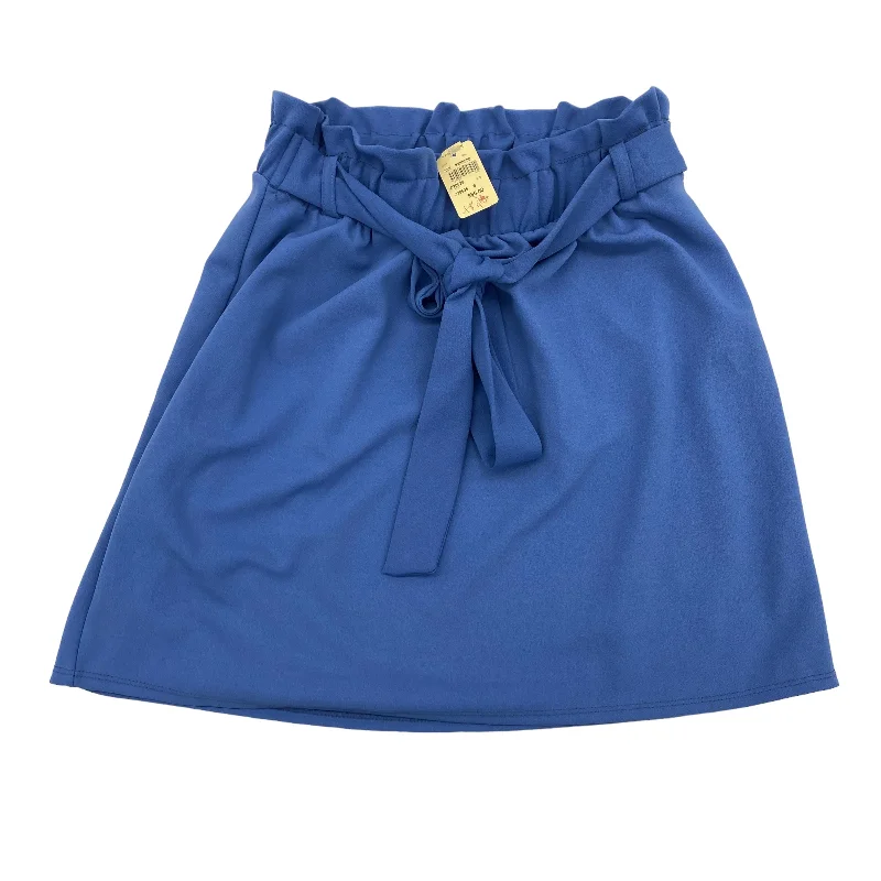 BLUE POTTERS POT SKIRT MINI & SHORT, Size S