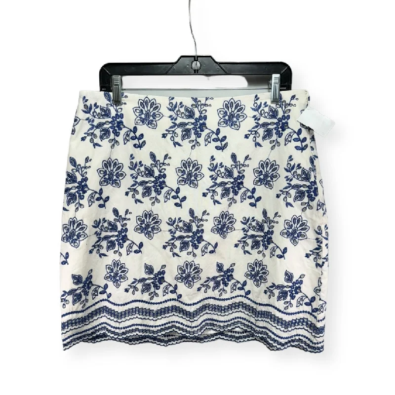 Blue & White Skirt Mini & Short Loft, Size 10