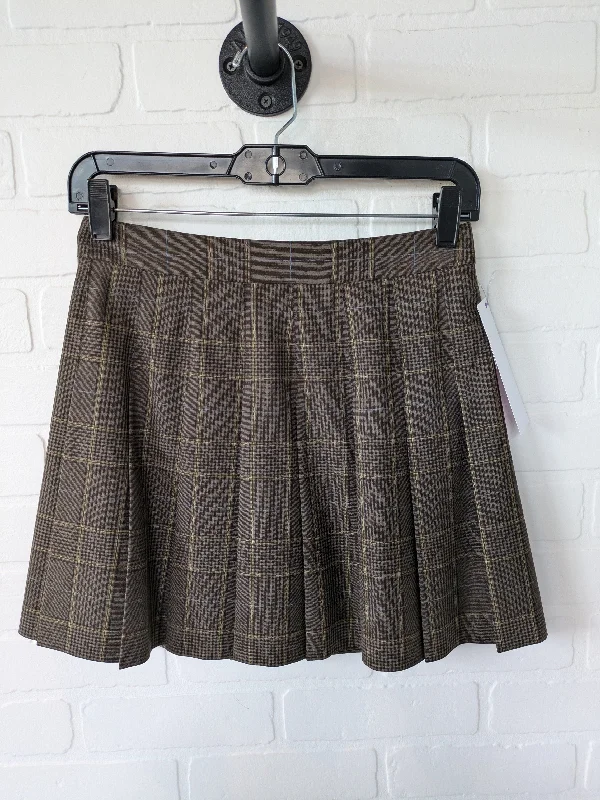 Brown Skirt Mini & Short Cmb, Size 4