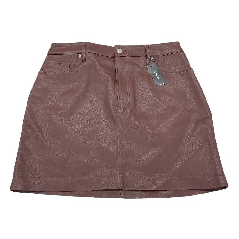 Brown Skirt Mini & Short Express, Size 12