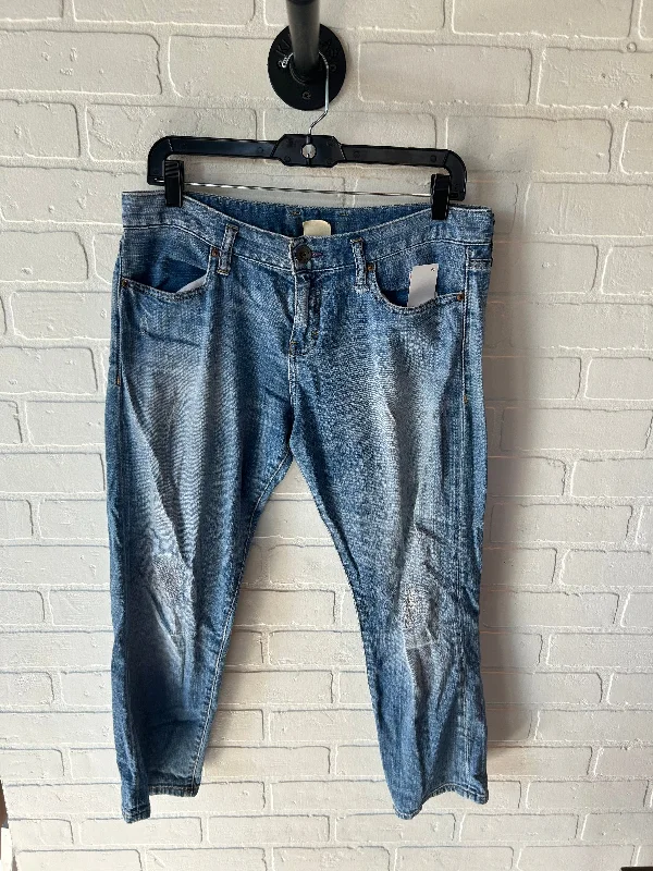 Jeans Cropped By Banana Republic In Blue Denim, Size: 6