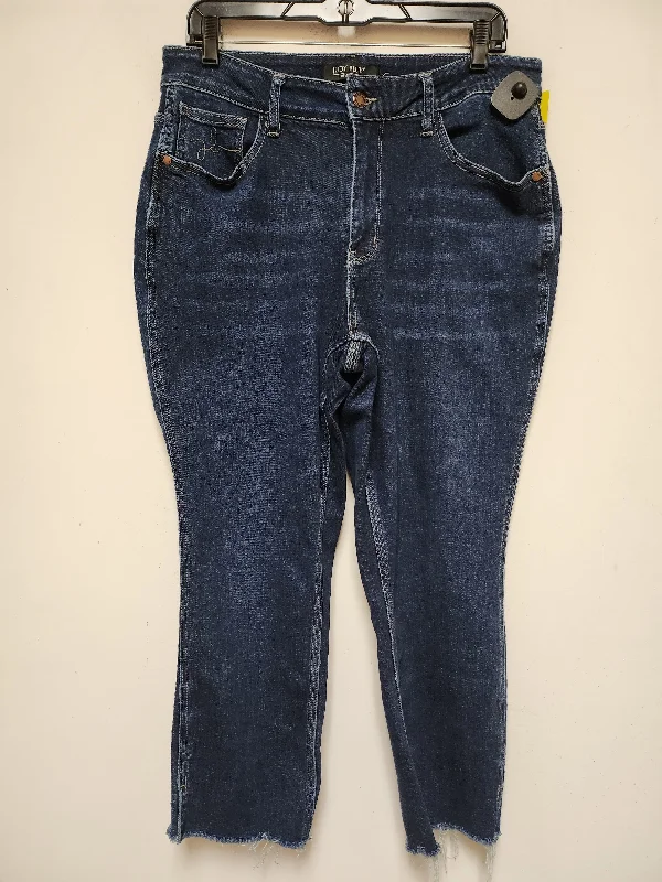 Jeans Cropped By Judy Blue In Blue Denim, Size: 14