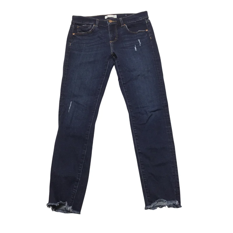 Jeans Skinny By Loft In Blue Denim, Size: 4