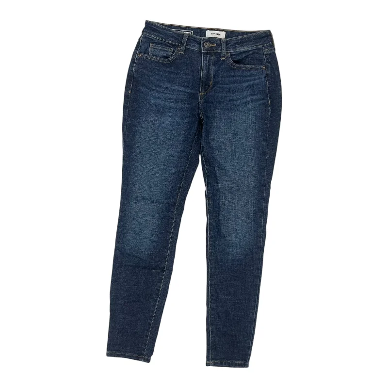 Jeans Skinny By Sonoma In Blue Denim, Size:4