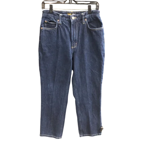 Jeans Straight By Lee In Blue Denim, Size: 8