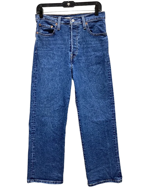 Jeans Straight By Levis In Blue Denim, Size: 6