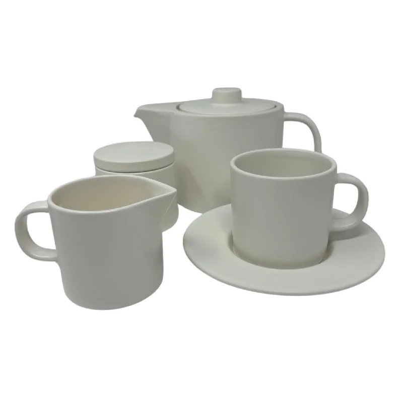 22 Pc Swid Powell Coffee Set: 10 Cups, 9 Saucers, Coffee Pot, Cream & Sugar