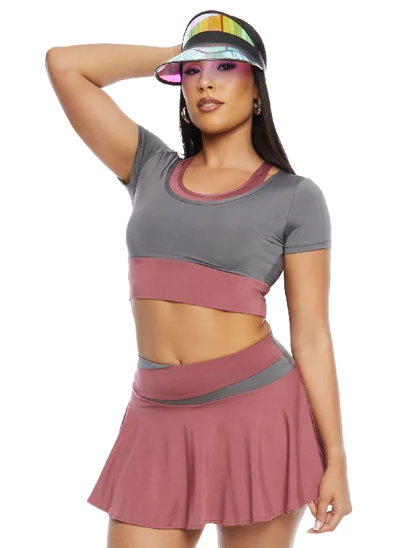 Color Block Active Crop Top