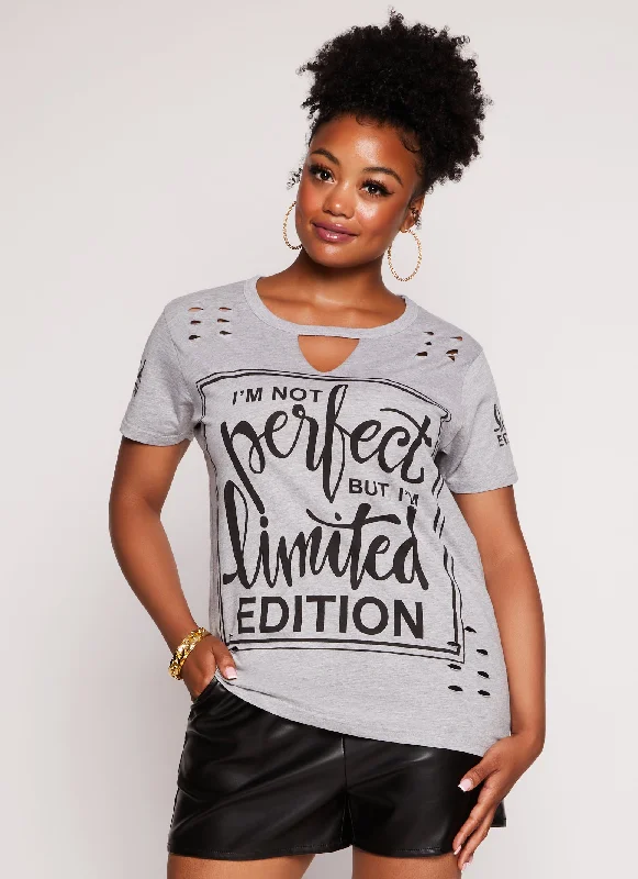 Plus Size Im Not Perfect But Im Limited Edition Graphic Tee