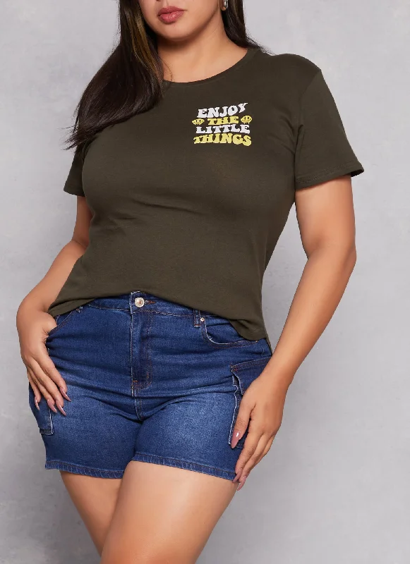 Plus Size Enjoy The Little Things High Low Tee