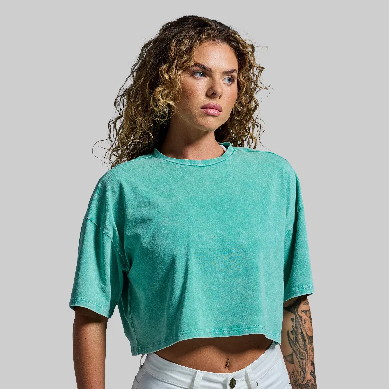 Training Crop Tee 2.0 (Washed Jade)