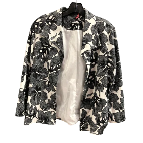 Blazer By Cynthia Rowley In Black & White, Size: Petite L