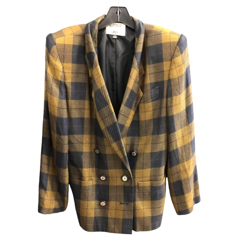 Blazer By Kasper In Plaid Pattern, Size: 12