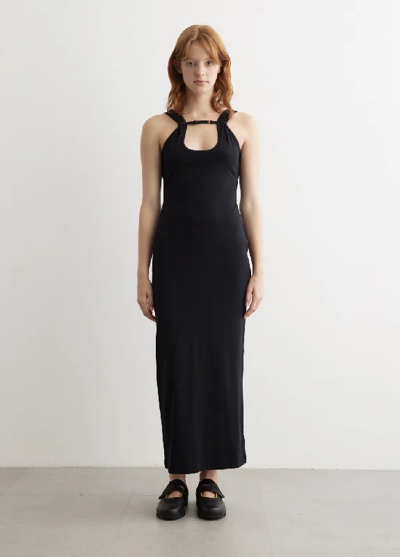 Rib Strap Maxi Dress