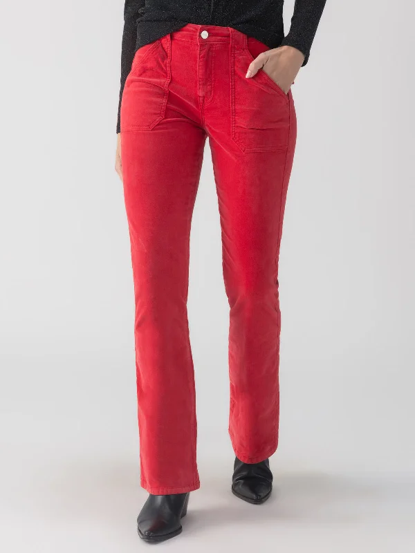 Velveteen Hayden Bootcut Standard Rise Pant Mars Red