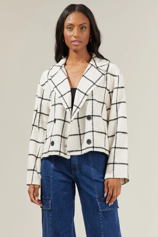 Alexa Plaid Cropped Jacket