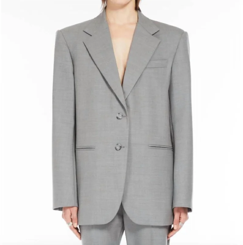 Baffo Oversized Blazer In Light Grey