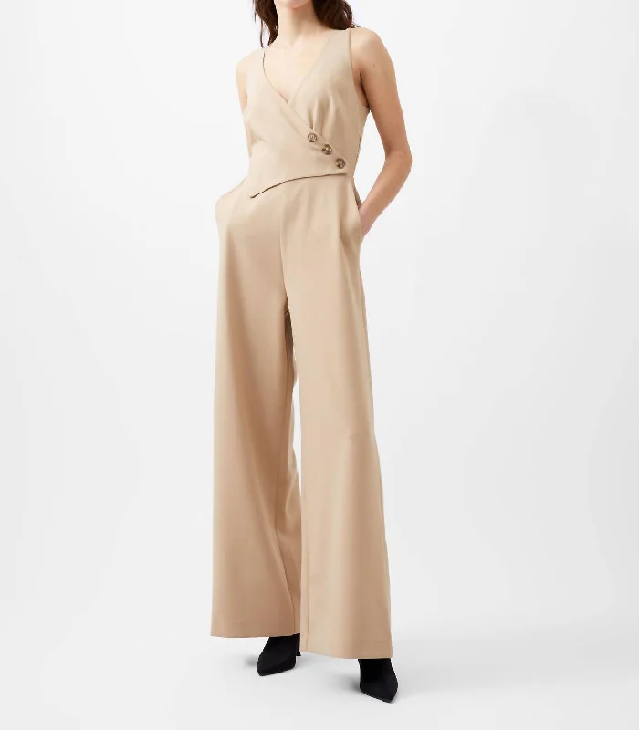 Azra Twill Jumpsuit In Incense