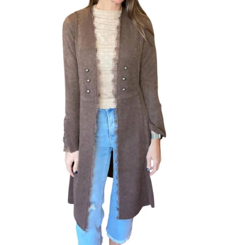 Beatrice Cardigan In Brown