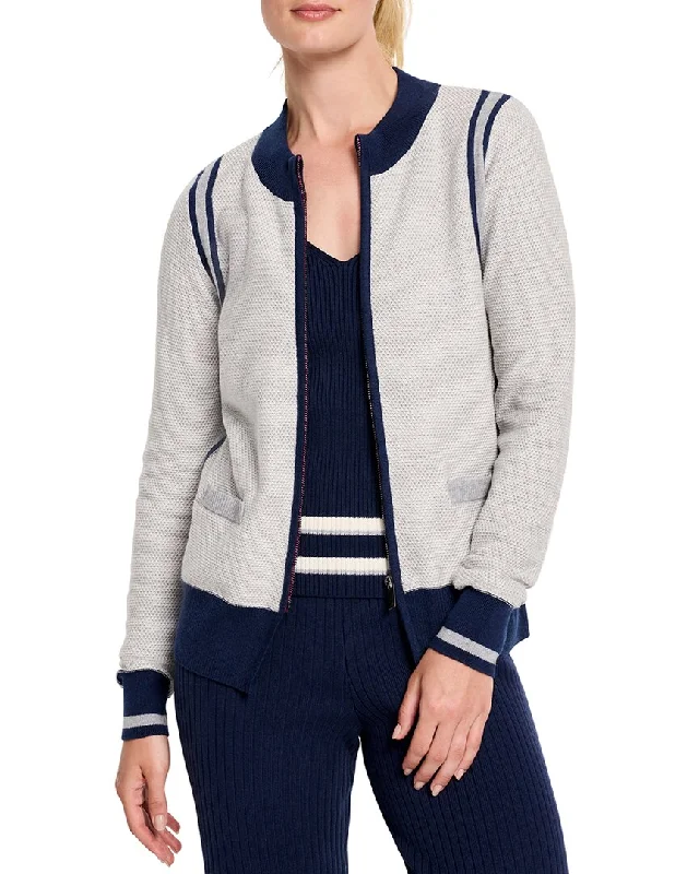 NIC & ZOE Zip Front Tipped Sweater Cardigan