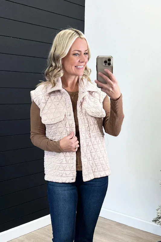 Oatmeal Quilted Vest