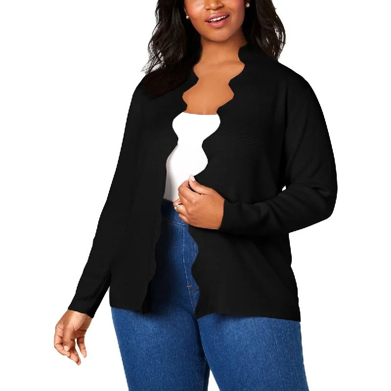 Plus Womens Open Front Cardigan Sweater